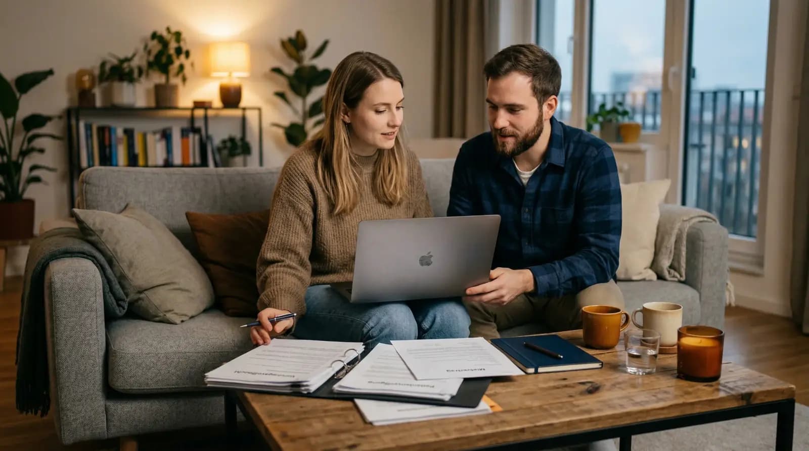 Unverheiratetes Paar plant gemeinsam die Absicherung per Testament